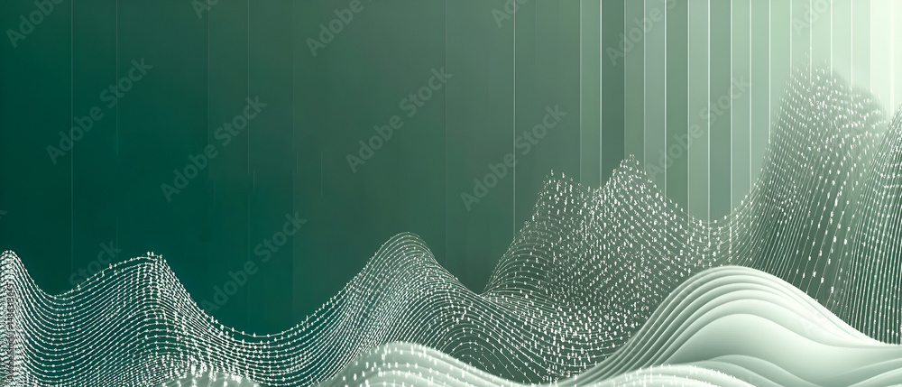 Poster elegant abstract digital illustration of flowing wave patterns and textured lines with a modern desi