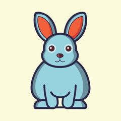 vector illustration of a cartoon rabbit