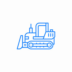 bulldozer vehicle icon sign vector