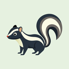 vector illustration of a cartoon skunk