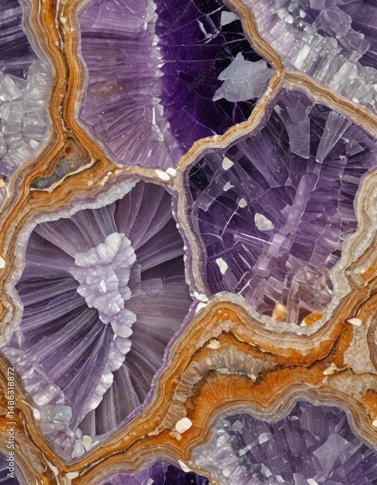 Poster a close view showcases the mesmerizing layers of purple agate, with striking patterns and textures g