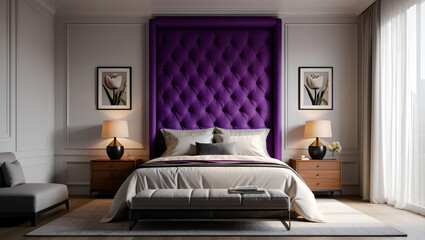 interior of a bedroom with bed