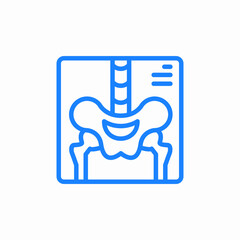 hip x ray icon sign vector