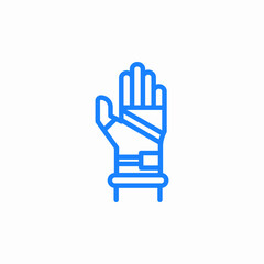injured hand icon sign vector