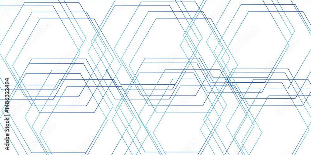 Poster abstract white background with hexagons.. geometric themes of technology, innovation, and structure.