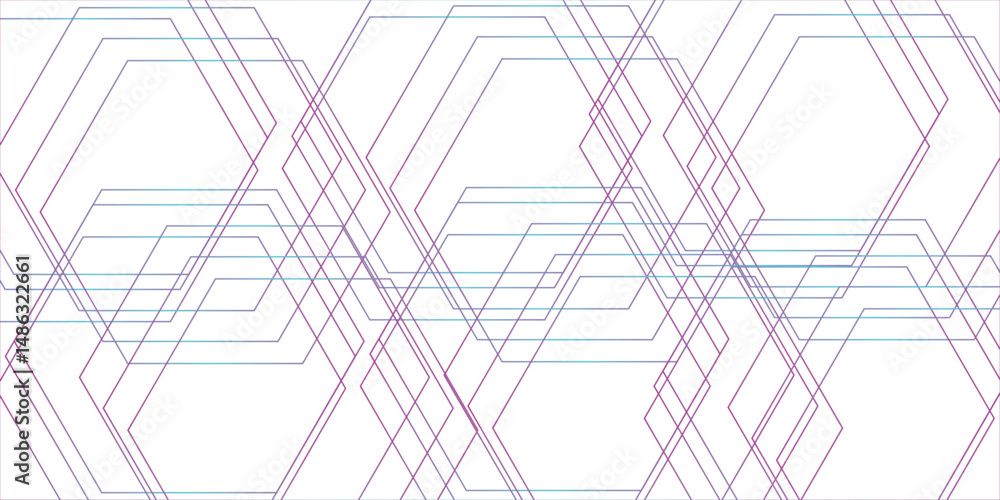 Poster abstract white background with hexagons.. geometric themes of technology, innovation, and structure.