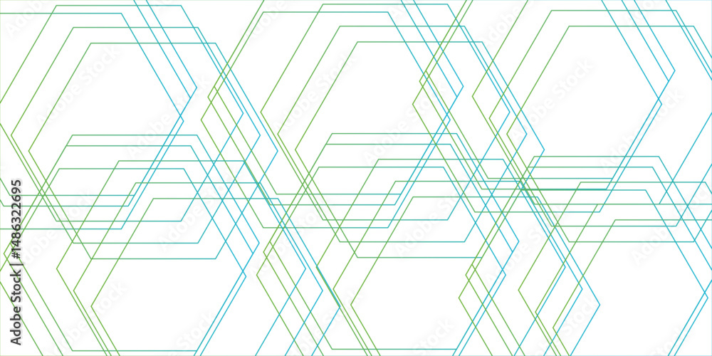 Poster abstract white background with hexagons.. geometric themes of technology, innovation, and structure.