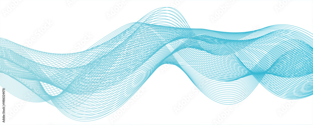 Poster abstract vector line isolated flow stripe blue music and speed line beautiful digital gradient textu