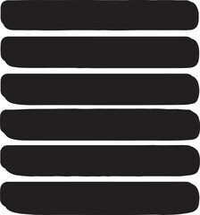 Fototapeta premium Black Horizontal Stripes Pattern Graphic Design Element Texture