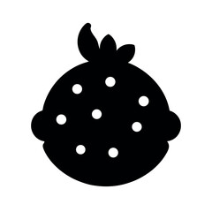 Petit Beurre Biscuit Black Vector Silhouette Drawing