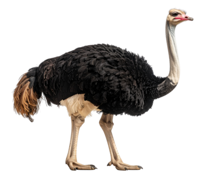 Ostrich, full-body isolated on a trasparent background