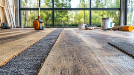 Wood vinyl plank flooring installation home renovation interior design