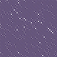 a seamless pattern with a dark blue background. The pattern is made up of small white lines that form a zigzag or diagonal line design