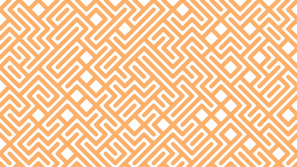 a seamless pattern with an orange and white geometric design. The pattern is made up of small, interlocking lines that form a zigzag or diamond shape