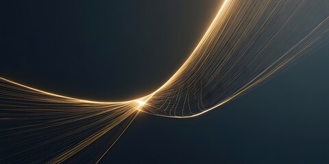 A web of golden light weaving through deep space, representing creativity, connections, and career growth.9
