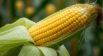 Sweet Corn Kernels and Cob: Fresh Ingredients