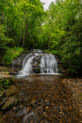 Fototapeta premium waterfall near Franklin and Highlands, NC