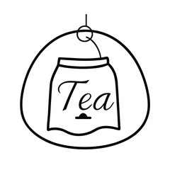 Minimalist Monochrome Tea Pouch Design
