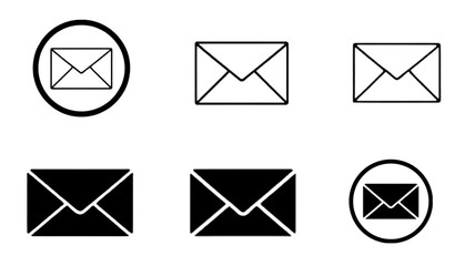 Mail icon set. email icon vector. E-mail icon. Envelope illustration