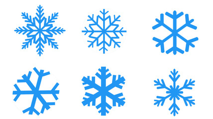 Isolated Snowflake Collection