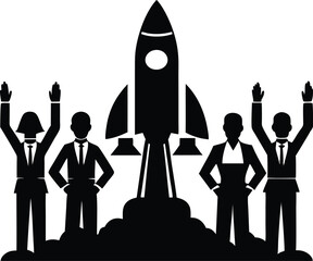 Product Launch Team Silhouette