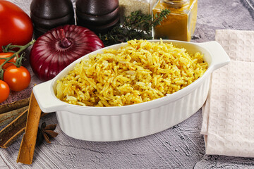 Indian cuisine lemon basmati rice