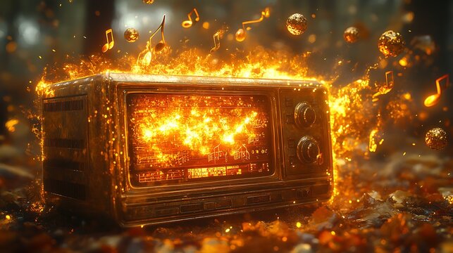 Nostalgic music captured in glowing radio picture