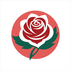 Rose Silhouette Vector on Retro Vintage Background