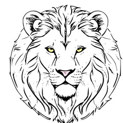 Fototapeta premium vector illustration of a lion