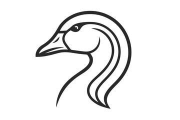 goose head logo stylized waterfowl vector