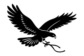 Fototapeta premium hawk diving fast bird in flight vector