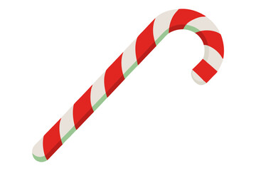 Fototapeta premium striped candy cane illustration on white