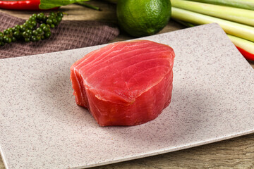 Raw fresh Tuna fush steak