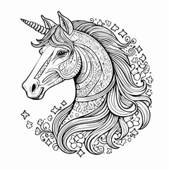 Horse Drawing Sketch Line Art Black and White  Cowboy Logo