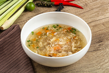 Asian gourmet crab soup with spices