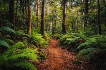 Discover the lush wilderness of Tasmania on an unforgettable adventure in Australia, Australia adventure travel background Tasmania endemic forest nature trail