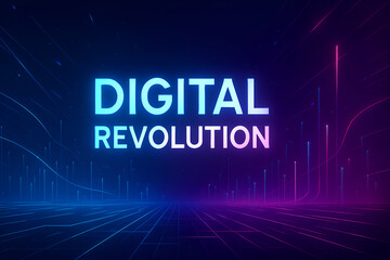 Abstract digital revolution background design.