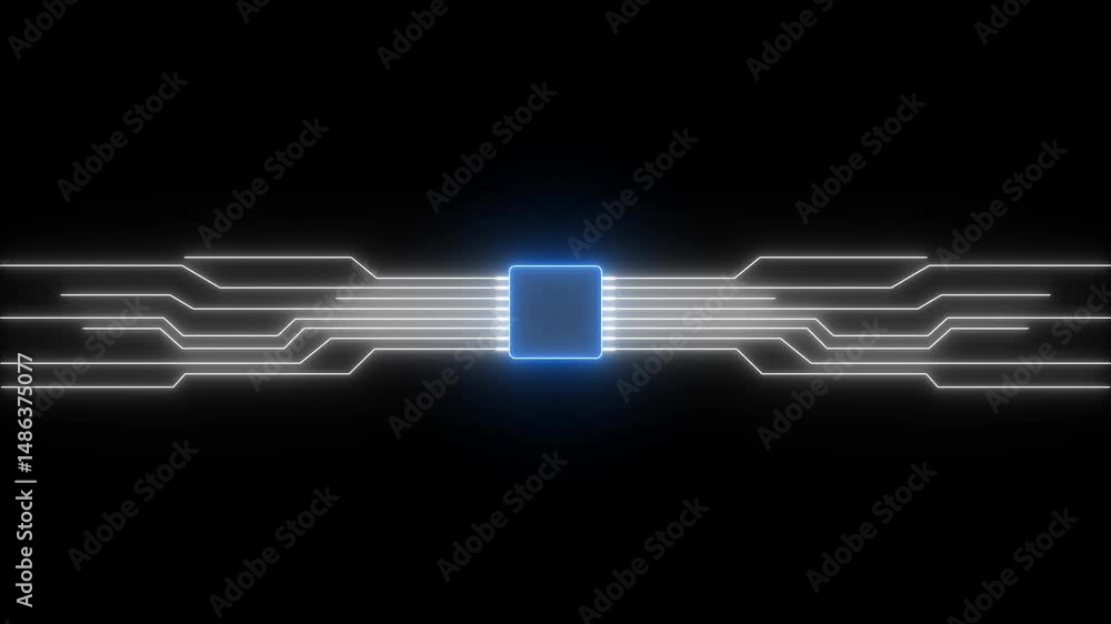 Poster ai technology innovation concept.motion graphic of digital ai logo with futuristic technology . chat