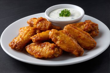 Spicy and Savory Buffalo Wings with Ranch Dip
