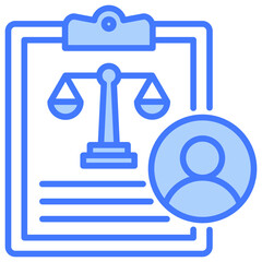 Lawsuit Blue Icon