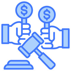Auction Blue Icon