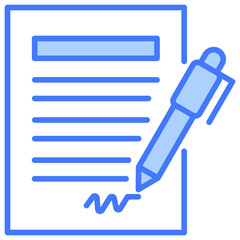File Agreement Blue Icon