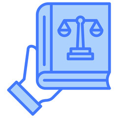 Law Book Blue Icon