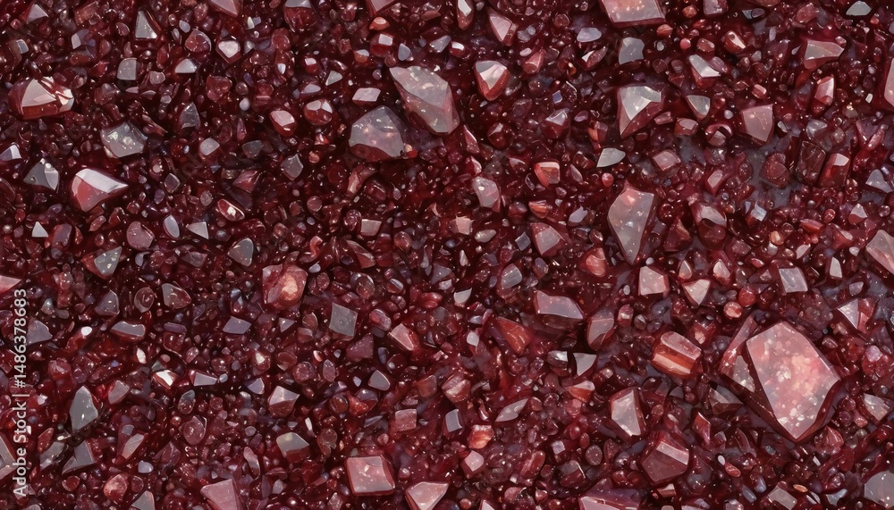 Poster a captivating display of garnet mineral stones fills the view with rich red tones and unique crystal