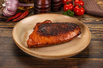 Roasted duck breast in cherry