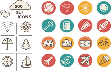 Fototapeta premium vector set of easter eggs
