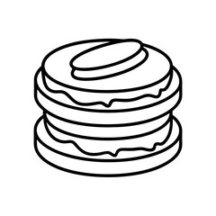 Chocolate Sandwich Cookies Sketch Illustration