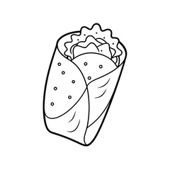 Burrito Dish Vector Illustration