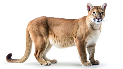 Fototapeta premium Puma Isolated on White Background
