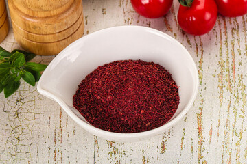 Natural organic Sumah powder for culinary